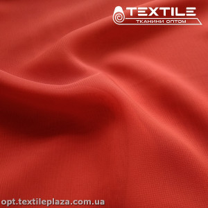 Шифон однотонный 10750C28 красно-кирпичный