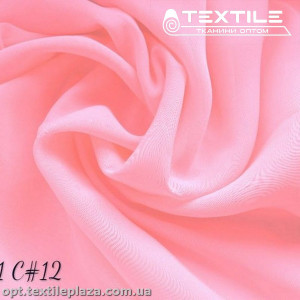 Шифон однотонный 21721C12 неоново-розовый