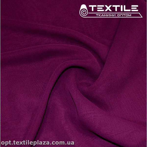 Шифон однотонный 4476C4 темно-фиолетовый