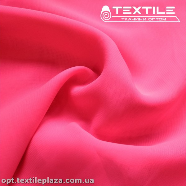 Шифон однотонный 21721C14 неоново-малиновый