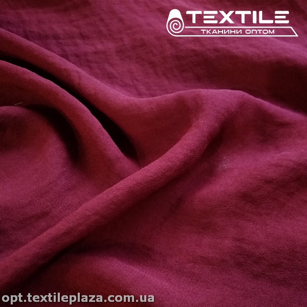 Шифон крэш однотонный 2697C32 Жоржет Peach бордовый