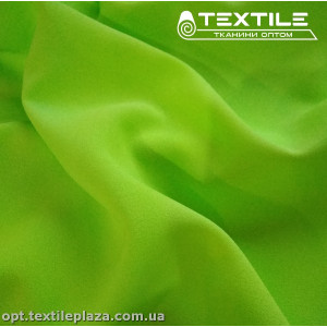 Креп шифон однотонный 2301C11 неоново-лаймовый