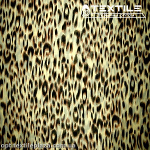 Шифон цветной 3594D4C1 леопард коричневый, светло-бежевый