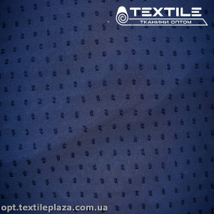 Шифон жаккард однотонный 3200C3 Uragiri dott точки, синий