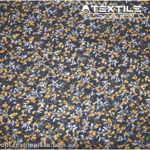 Шифон крэш цветной 4095D181C2 уветы оранжевые, черный