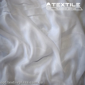 Шифон однотонный 6355C1 металлик белый