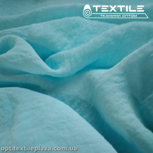 Шифон крэш однотонный 2697C12 Жоржет Peach бирюзовый