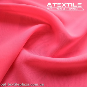 Шифон однотонный 21721C13 неоново-розовый