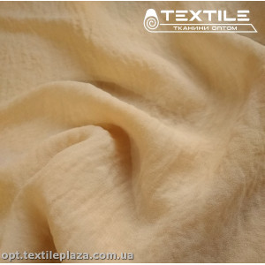 Шифон крэш однотонный 2697C4 Жоржет Peach молочно-кремовый