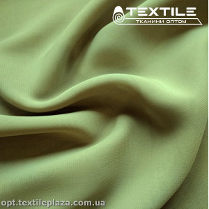 Шифон однотонный 6936C26 серо-полынный