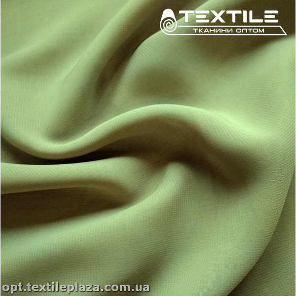 Шифон однотонный 6936C26 серо-полынный