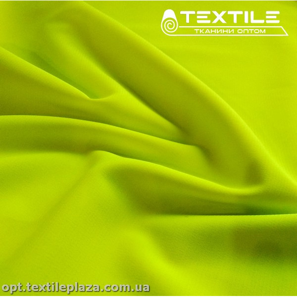 Шифон стрейчевый однотонный 11424C28 неоново-лимонный