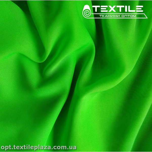 Шифон однотонный 21721C24 неоново-салатовый