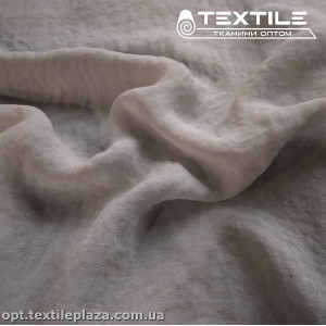 Шифон крэш однотонный 2697C5 Жоржет Peach светло-серый