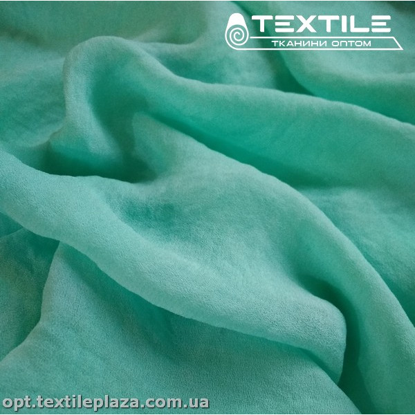 Шифон крэш однотонный 2697C13 Жоржет Peach мятный