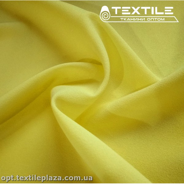 Креп шифон однотонный 3198C9 светло-желтый