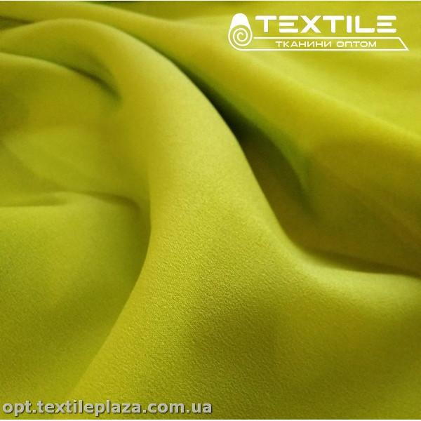 Креп шифон однотонный 2301C38 пыльно-лаймовый