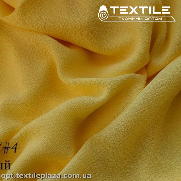 Креп шифон однотонный 2163C4 светло-желтый