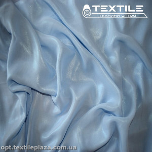 Шифон однотонный 712106C5 металлик голубой