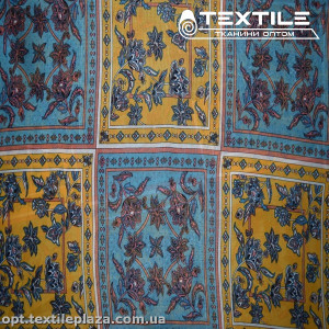 Шифон цветной 3594D6C2 лоскуты, желто-голубой