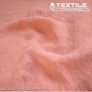 Шифон крэш однотонный 2697C25 Жоржет Peach нежно-лососевый