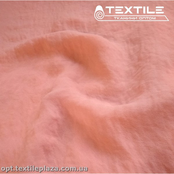 Шифон крэш однотонный 2697C25 Жоржет Peach нежно-лососевый