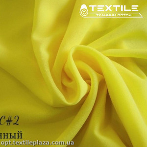 Креп шифон однотонный 4900C2 лимонно-желтый