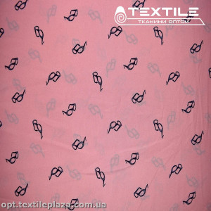 Креп шифон цветной 3527D5C2 очки, розовый