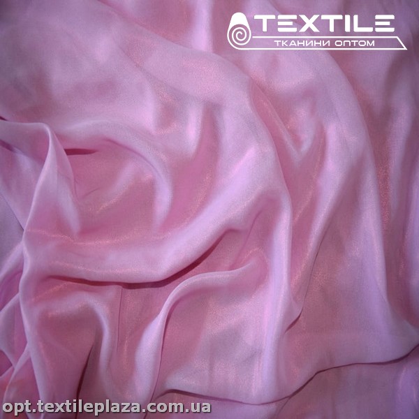 Шифон однотонный 712106C3 металлик розовый