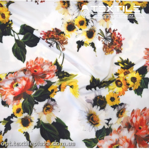 Супер софт цветы 4077D31C1 желто-оранжевые, белый