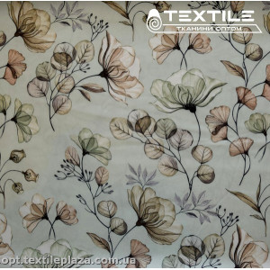 Супер софт цветы 3929D8C2 бежевые, мятный