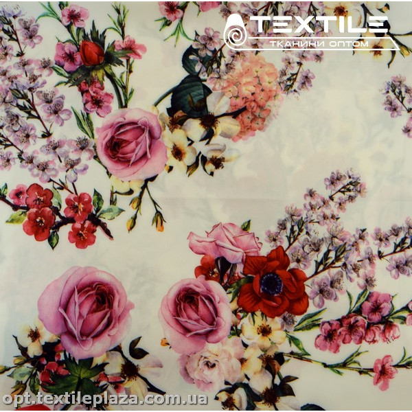 Супер софт цветы 3929D1C1 розово-красные, белый