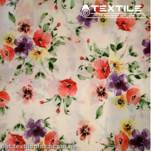 Супер софт цветы 3905D8C2 красно-сиреневые, молочный