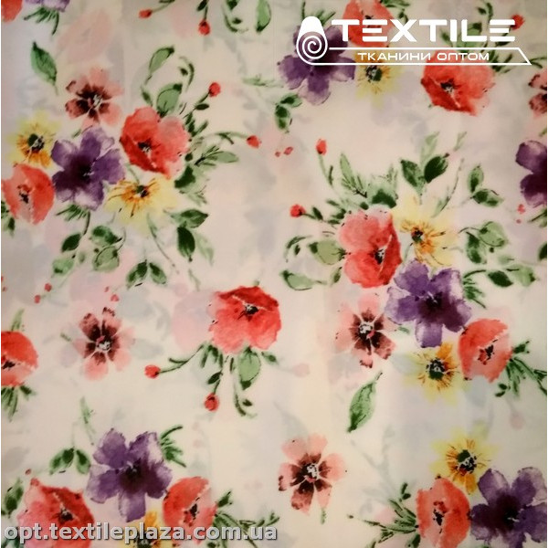 Супер софт цветы 3905D8C2 красно-сиреневые, молочный