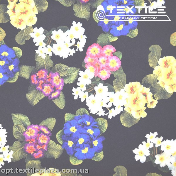 Супер софт цветы 4077D32C1 розово-голубые, черный