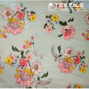 Супер софт цветы 3906D17C2 розовые, светло-мятный