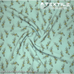 Супер софт листья 3716D12C1 желто-белые, голубой