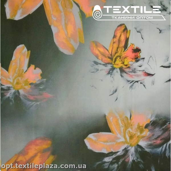 Супер софт цветы 4069D3C1 персиковые, серый