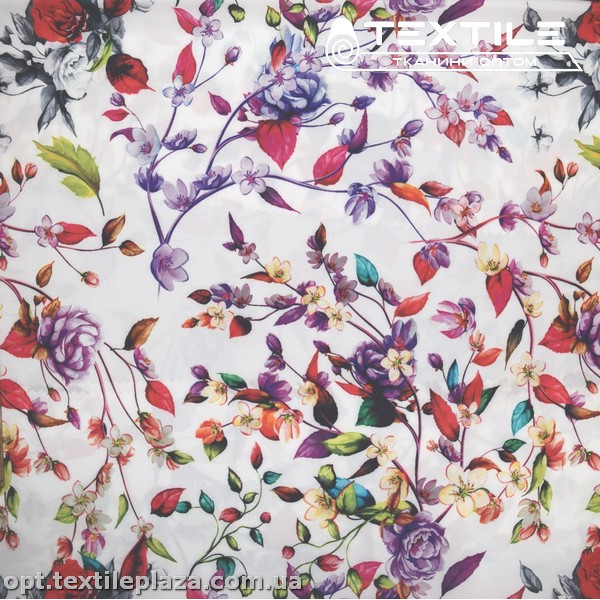 Супер софт цветы 3810D19C1 сиреневые, белый