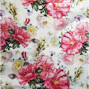 Супер софт цветы 3810D2C1 розовые, белый