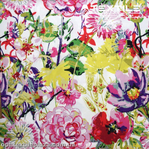 Супер софт цветы 3810D15C1 розово-синие, белый