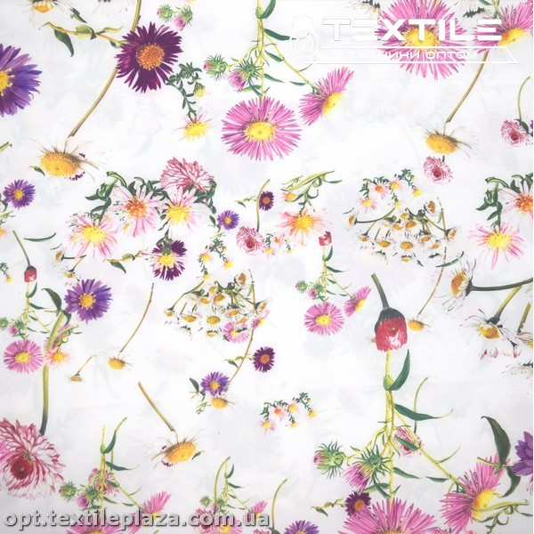 Супер софт цветы 3863D6C1 лиловые, белый