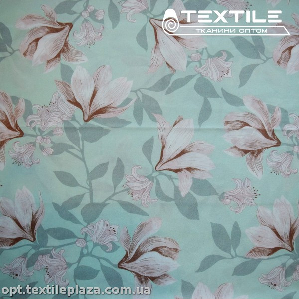 Супер софт цветы 3930D6C3 бежевые, мятный