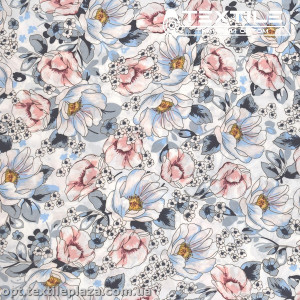 Супер софт цветы 4065D166C2 розово-голубые, белый