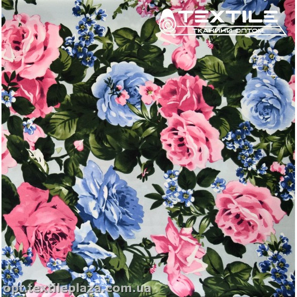 Супер софт цветы 3890D104C1 розово-голубые, серый