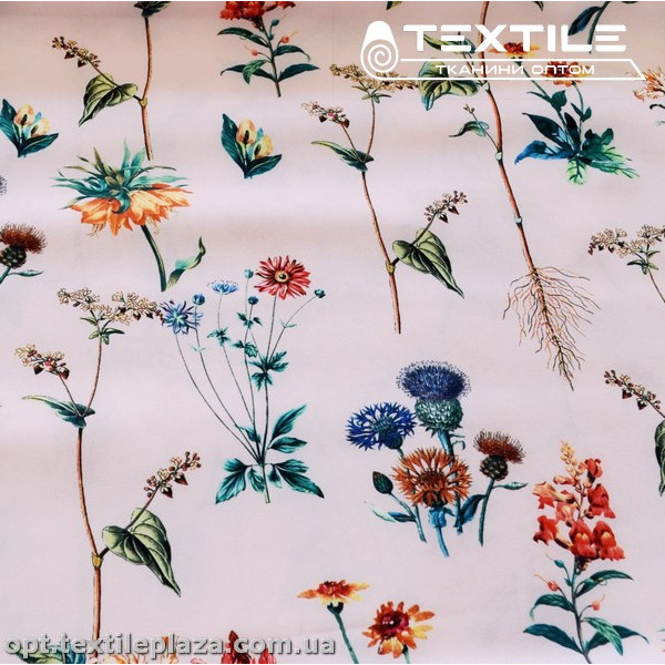 Супер софт цветы 3810D5C1 красно-синие, нежно-розовый