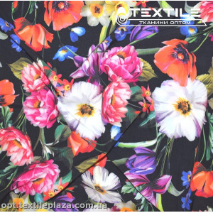 Супер софт цветы 4077D14C1 красно-белые, черный