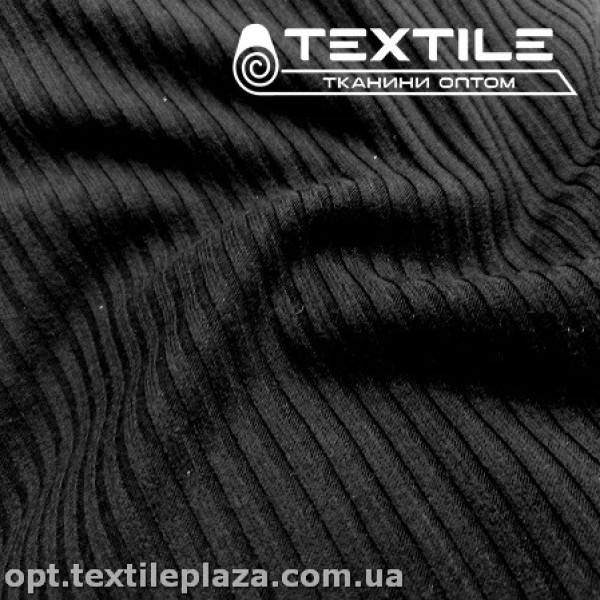 Трикотаж резинка демисезонный 4170D2C12 (3 мм) черный