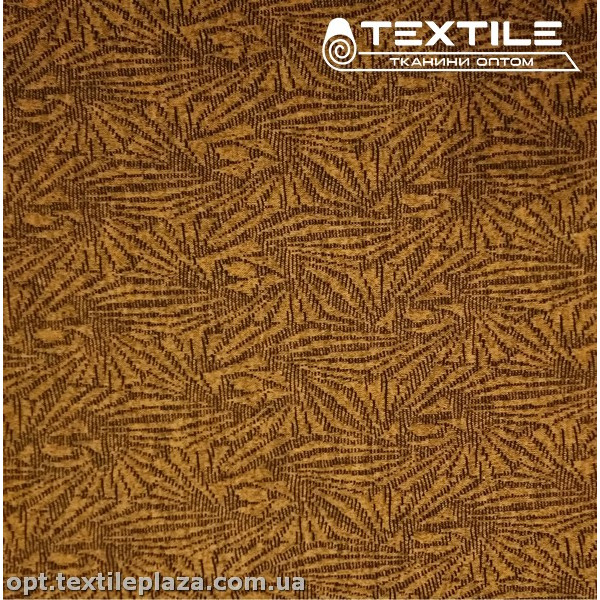 Трикотаж демисезонный цветной 3995D2C2 узор, горчичный