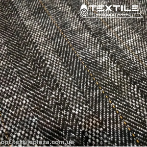 Трикотаж демисезонный цветной 3749D10C1 елочка, желто-серый